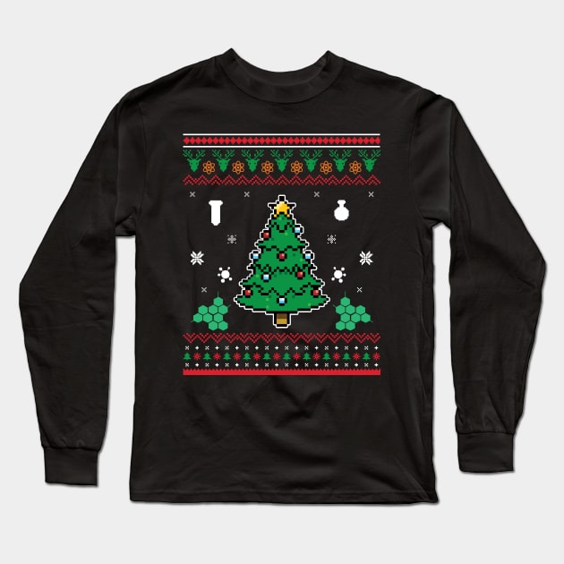 'Oh Chemistry Tree' Cool Christmas Chemistry Long Sleeve T-Shirt by ourwackyhome